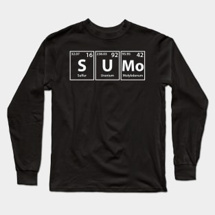 Sumo (S-U-Mo) Periodic Elements Spelling Long Sleeve T-Shirt